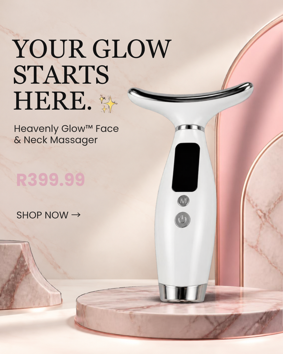 Heavenly Glow | Neck & Face Lifting Massager.
