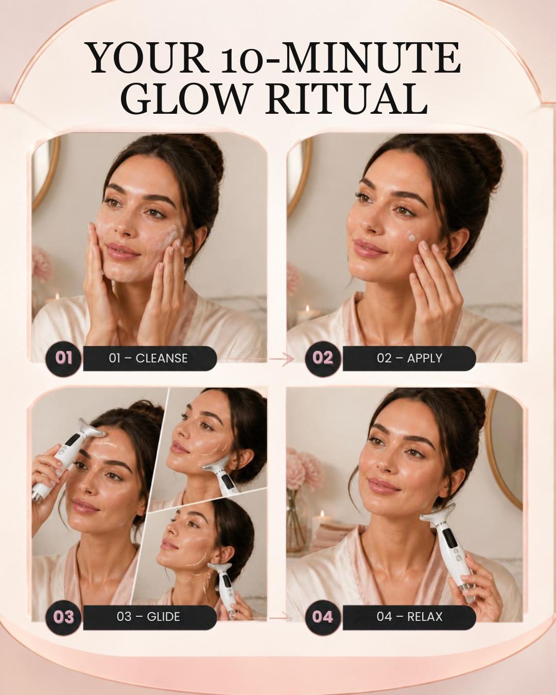 Heavenly Glow | Neck & Face Lifting Massager.